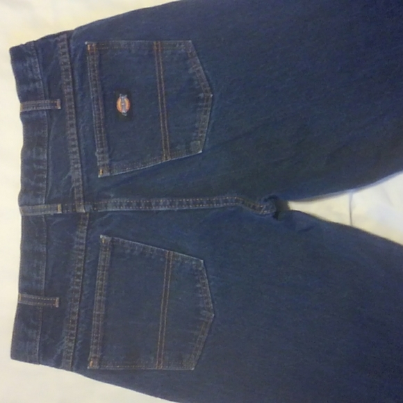 Dickies Cotton Denim Blue Jeans Straight Leg Dark Wash 33X32 - Picture 7 of 8